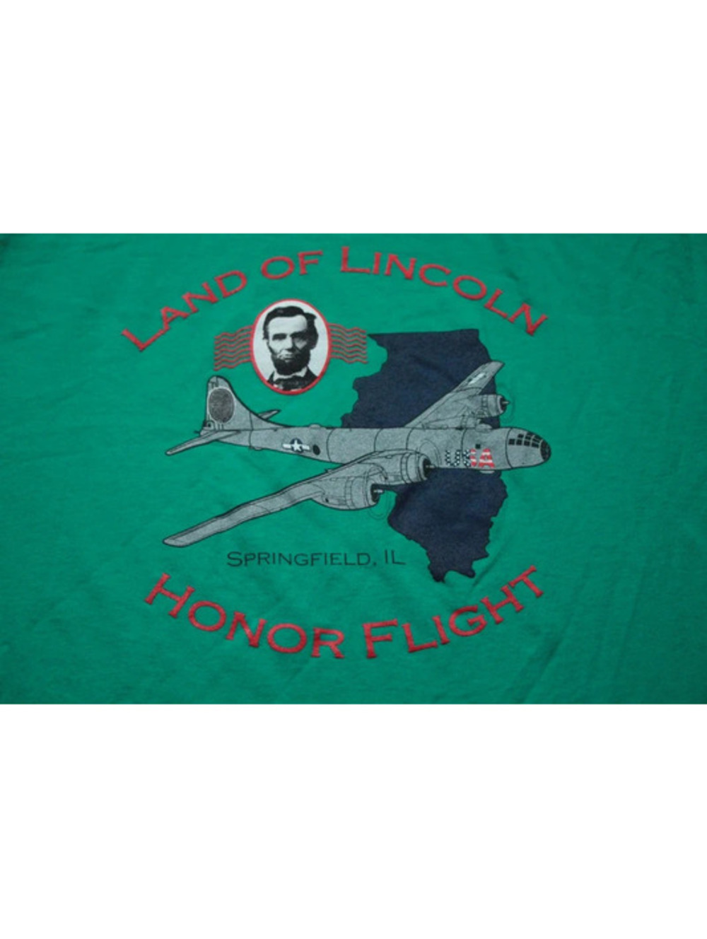 Illinois Land of Abraham Lincoln Honor Flight Springfield T-Shirt XL